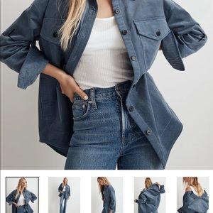 Corduroy Twill Oversized Shirt-Jacket, Madewell, NwT